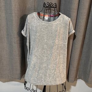 Splendid Heather Gray Short Sleeve Terrycloth Top